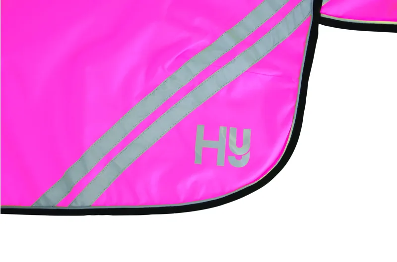 Hy Equestrian Reflector Mesh Exercise Sheet - Pink